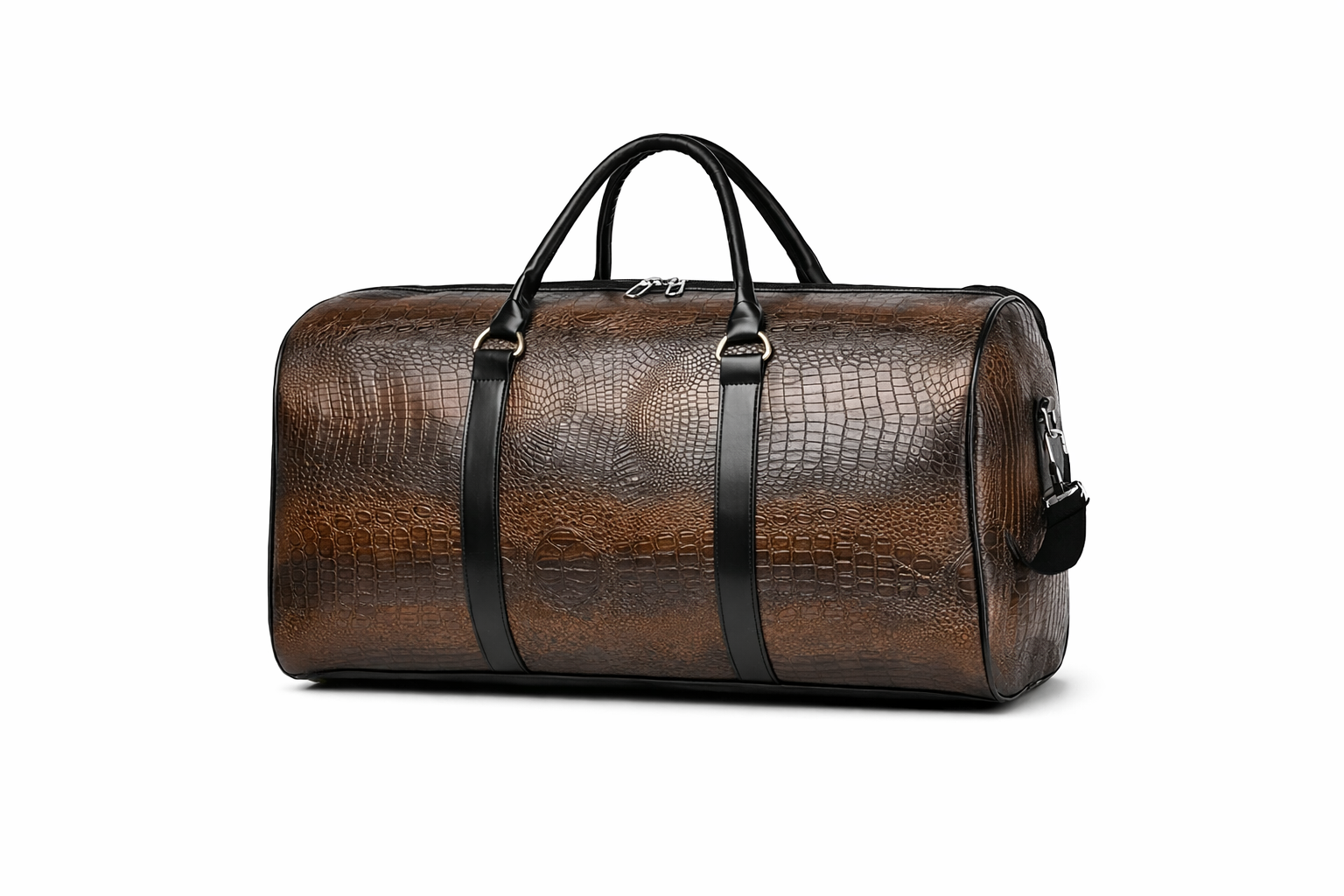 Velaro Crocodile-Textured Travel Duffel Bag – Large Capacity Unisex Weekender Luggage