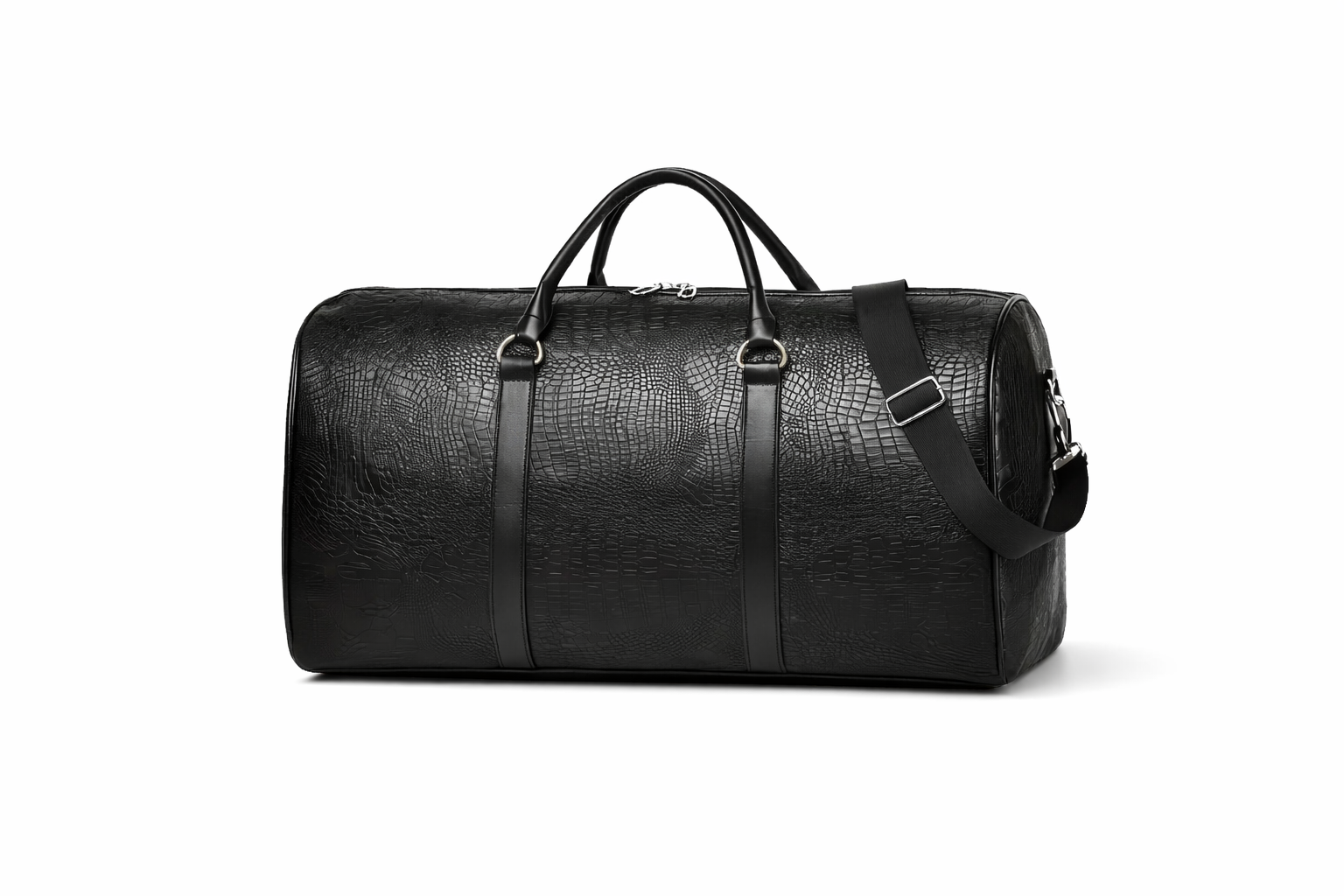Velaro Crocodile-Textured Travel Duffel Bag – Large Capacity Unisex Weekender Luggage