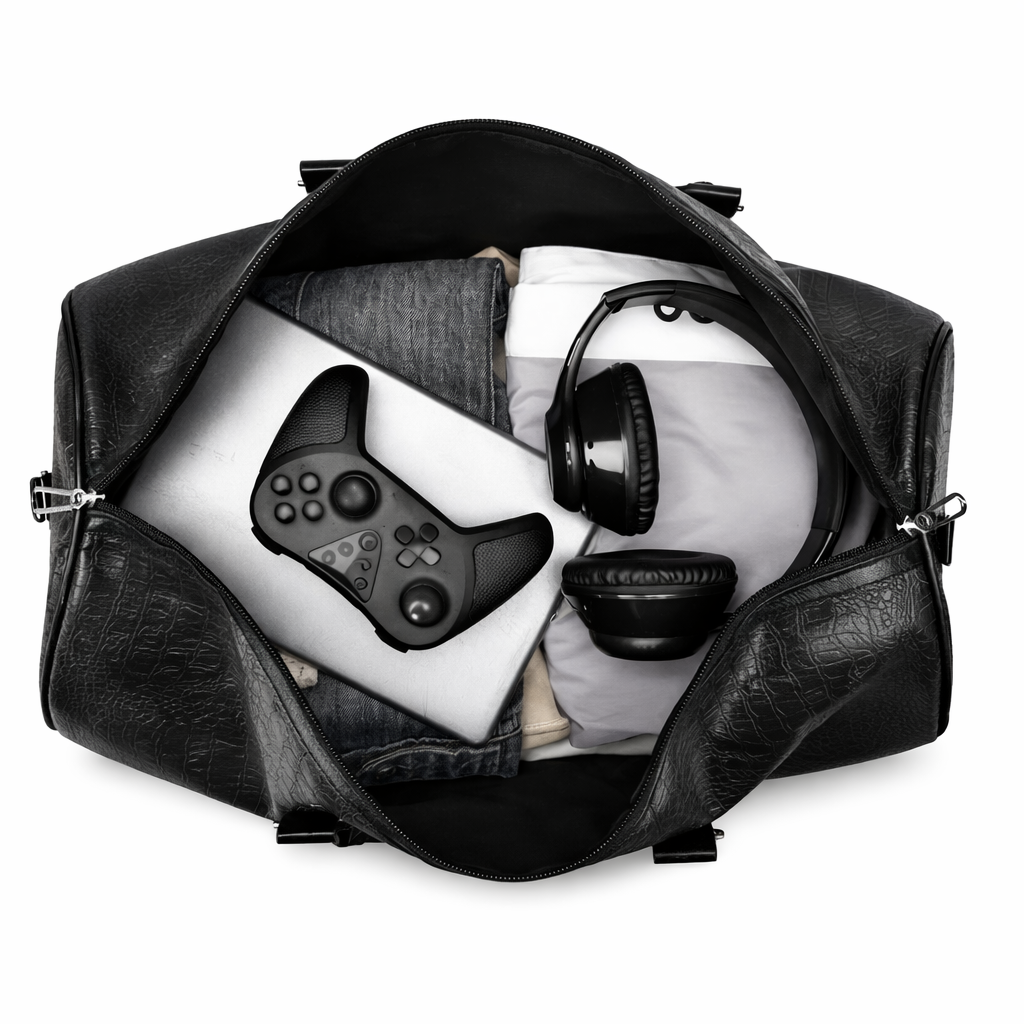 Velaro Crocodile-Textured Travel Duffel Bag – Large Capacity Unisex Weekender Luggage